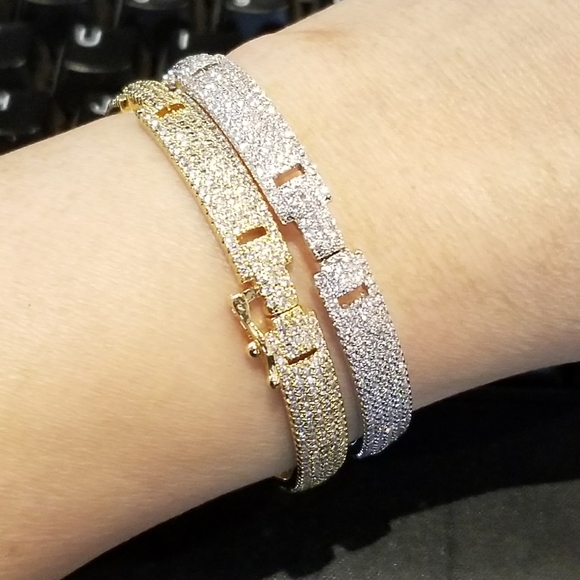 NEW Bling Micro Pave CZ all around Bracelet - Picture 12 of 14